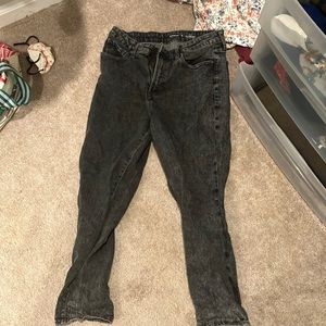 High rise straight jeans